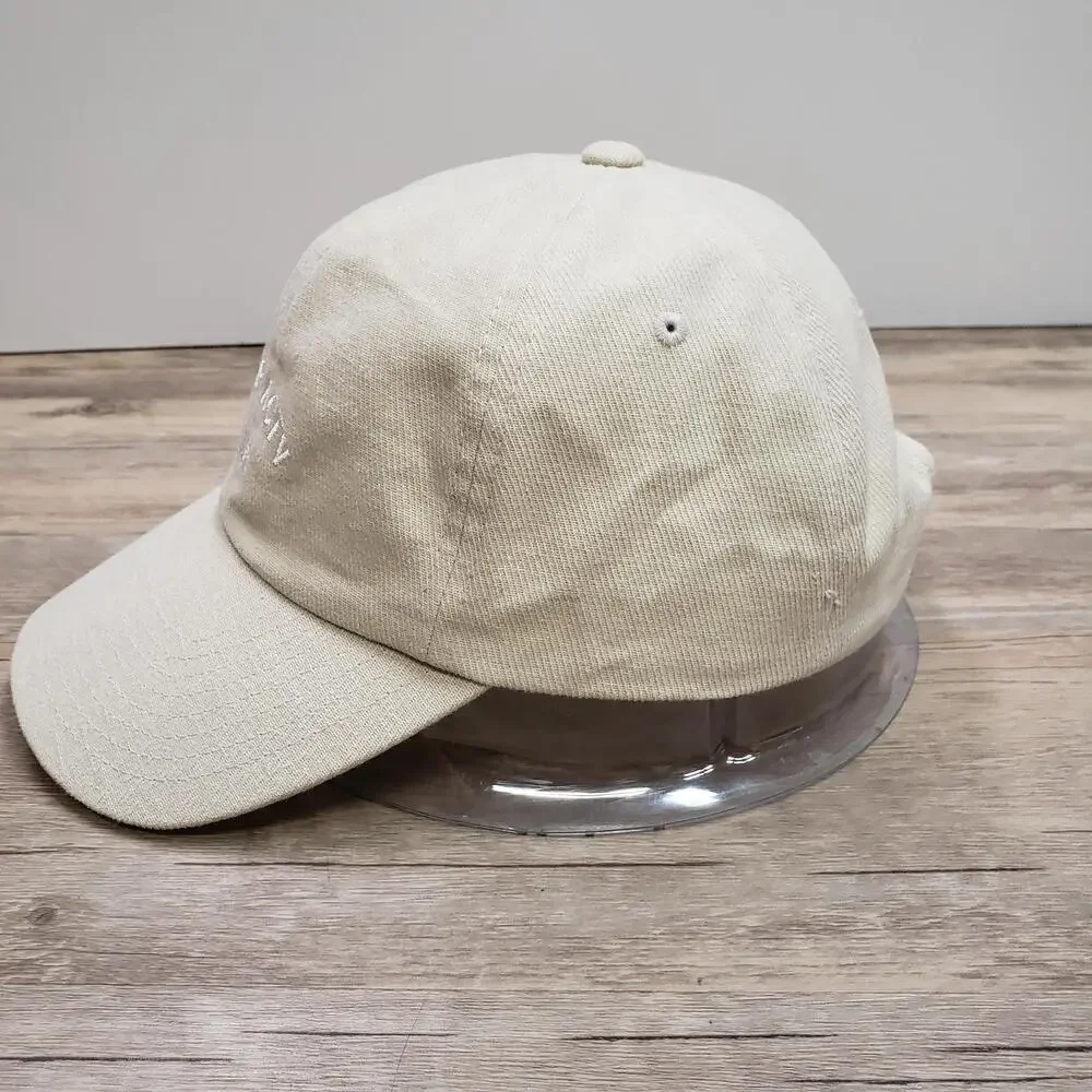 Vuori Actv Club Hat Cap Strap Back Mens One Size Beige Cotton Twill Baseball